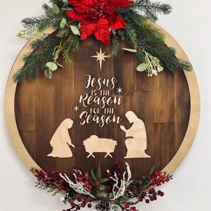 Christmas Nativity Scene Plaque - Jesus is the reason for the season Christmas Nativity Scene Plaque - Jesus is the reason for the season