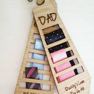 Wooden tie holder